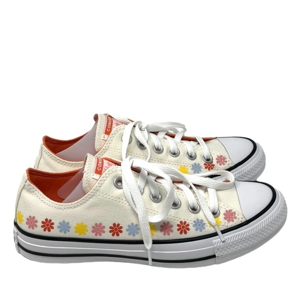 Converse Ctas OX Canvas Egret Multi Low Top Sneakers Women's Shoes Skate A08107F - Picture 2 of 9